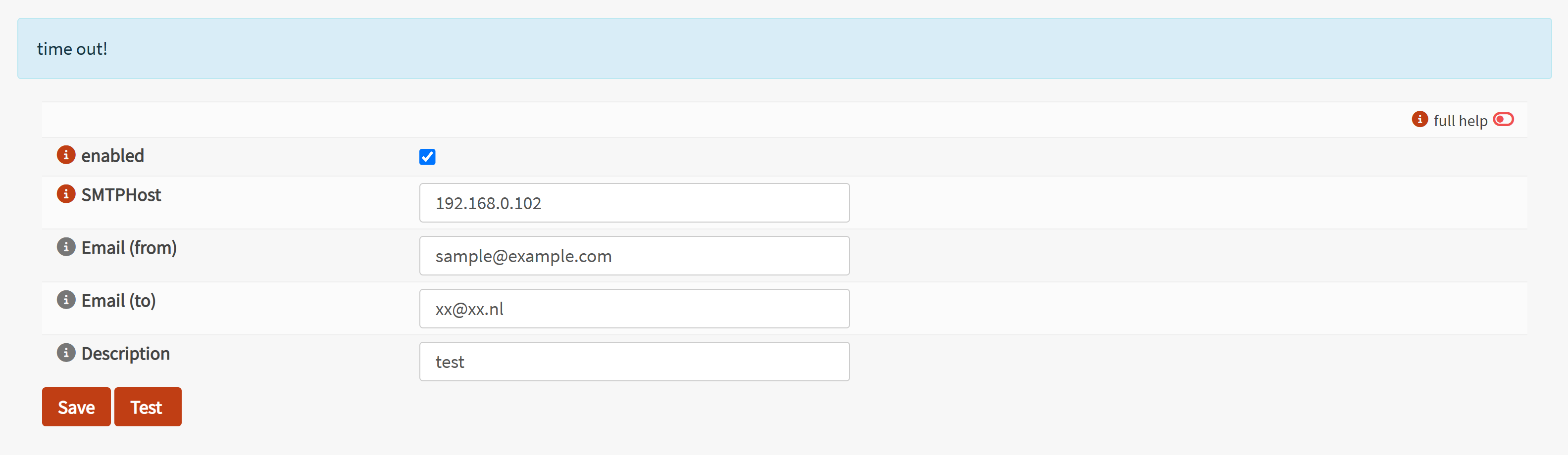 test the application action