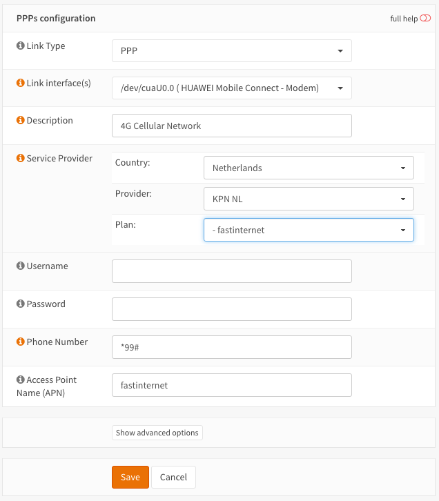 Configuring Cellular Modems Opnsense Documentation