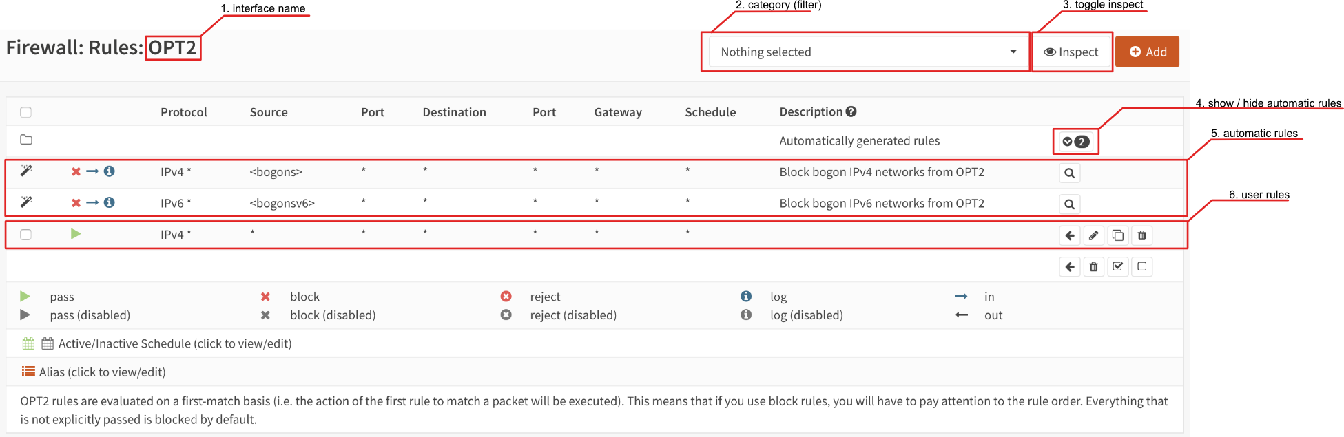 Firewall — Introduction to the Firewall Rules screen