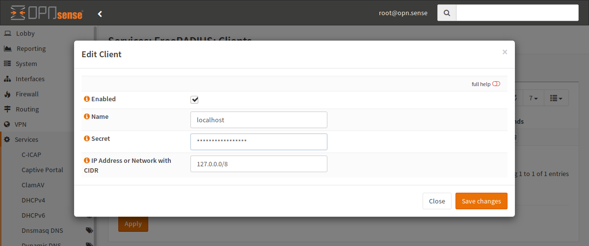 the supported network switch settings are not â€” Interfaces: (INTERNAL) OPNsense Networks Wireless