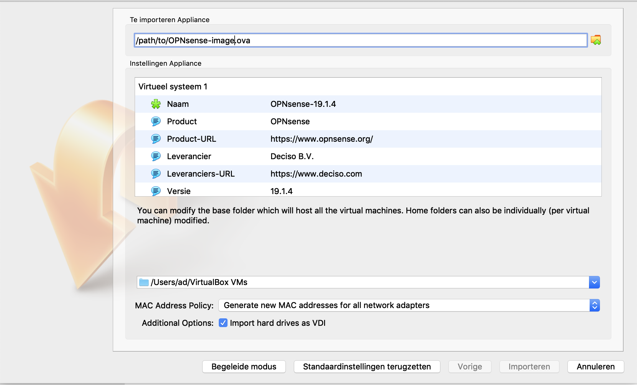 installing opnsense